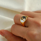 18KT Gold Plated Yin Yang Ring