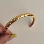 18KT Gold Plated Starburst Cuff Bracelet - Atulya Jewellers