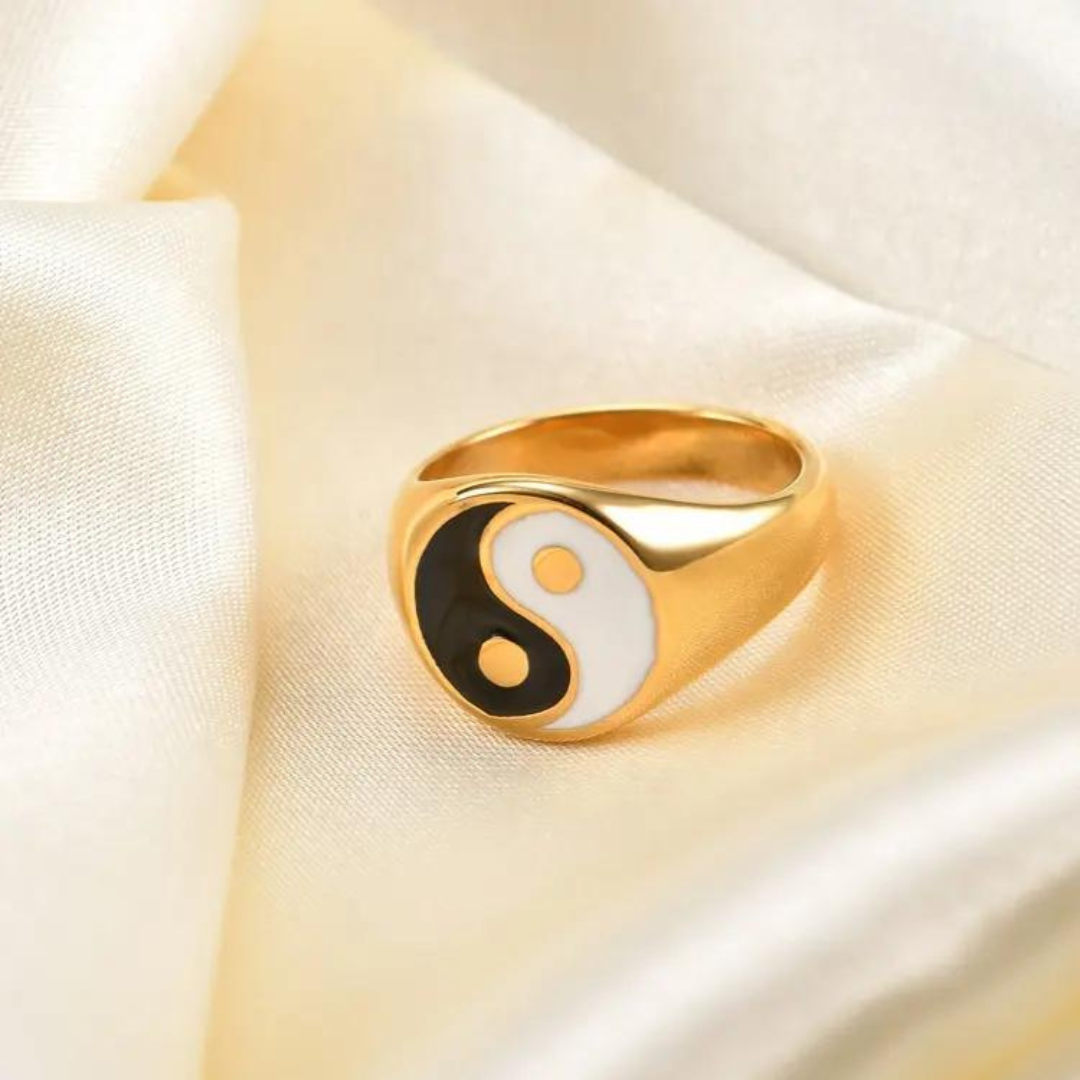 18KT Gold Plated Yin Yang Ring