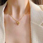 18KT Gold Plated Auric Heart Necklace - Atulya Jewellers