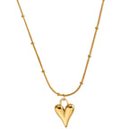 18KT Gold Plated Auric Heart Necklace - Atulya Jewellers