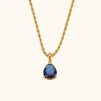 18KT Gold Plated Velora Necklace Blue - Atulya Jewellers