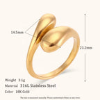 18KT Gold Plated Alisa Ring - Atulya Jewellers
