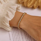 18KT Gold Plated Veera Tennis Bracelet - Atulya Jewellers