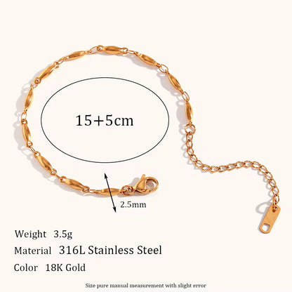 18KT Gold Plated Seed Chain Bracelet