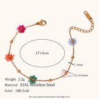 18KT Gold Plated Dainty Bloom Bracelet - Atulya Jewellers