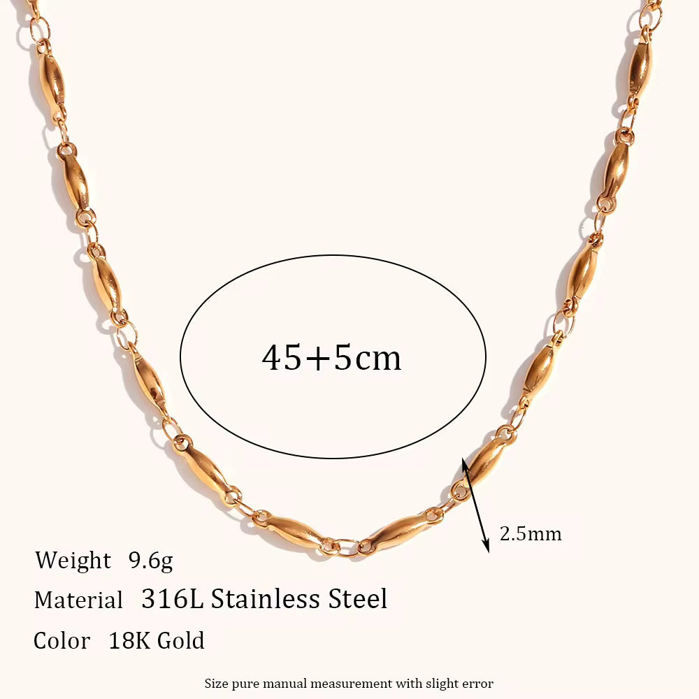 18KT Gold Plated Seed Chain