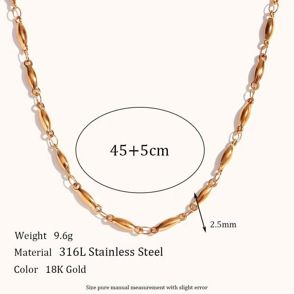 18KT Gold Plated Seed Chain 45cm - Atulya Jewellers