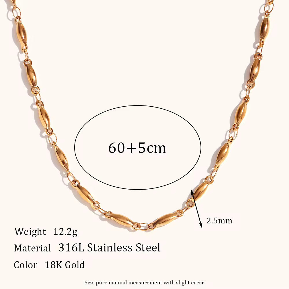 18KT Gold Plated Seed Chain 60cm - Atulya Jewellers