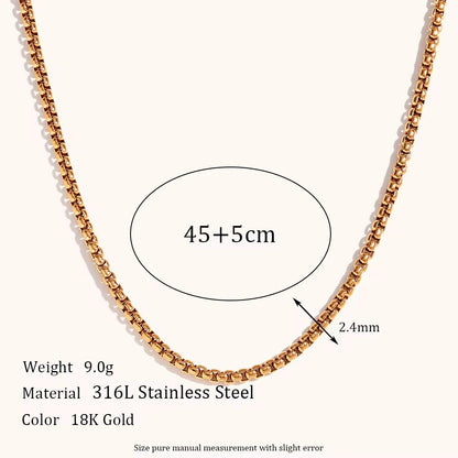 18KT Gold Plated Cube Chain