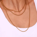18KT Gold Plated Cube Chain - Atulya Jewellers
