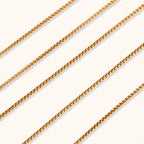 18KT Gold Plated Cube Chain - Atulya Jewellers