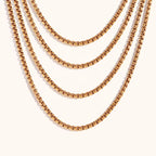 18KT Gold Plated Cube Chain - Atulya Jewellers