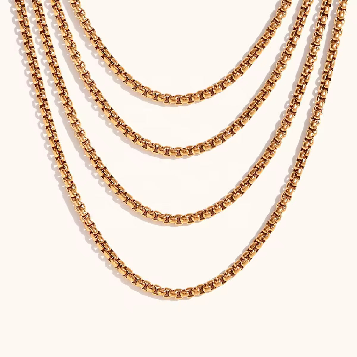 18KT Gold Plated Cube Chain - Atulya Jewellers