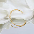 18KT Gold Plated Bamboo Cuff Bracelet - Atulya Jewellers