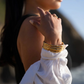 18KT Gold Plated Bamboo Cuff Bracelet