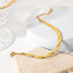 18KT Gold Plated Twisted Silk Bracelet - Atulya Jewellers