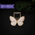 Flying Butterfly Diamond Ring - 18KT Gold Plated (Re-Sizable) Gold - Atulya Jewellers