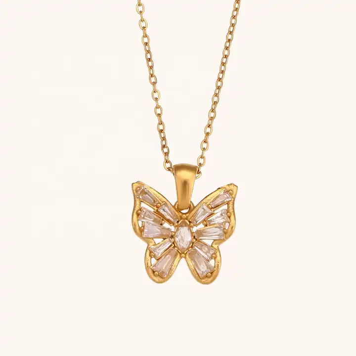 Gold Butterfly Necklace – Kimiya