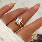 18KT Gold Plated Selena CZ Ring - Atulya Jewellers