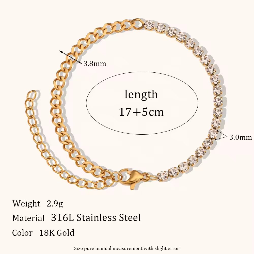 18KT Gold Plated Diamond Affair Bracelet
