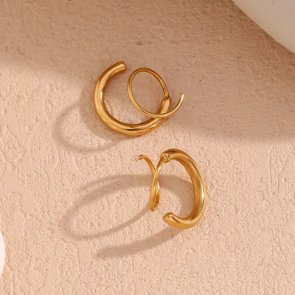 18KT Gold Plated Nora 2 in 1 Huggies - Atulya Jewellers