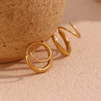 18KT Gold Plated Nora 2 in 1 Huggies - Atulya Jewellers
