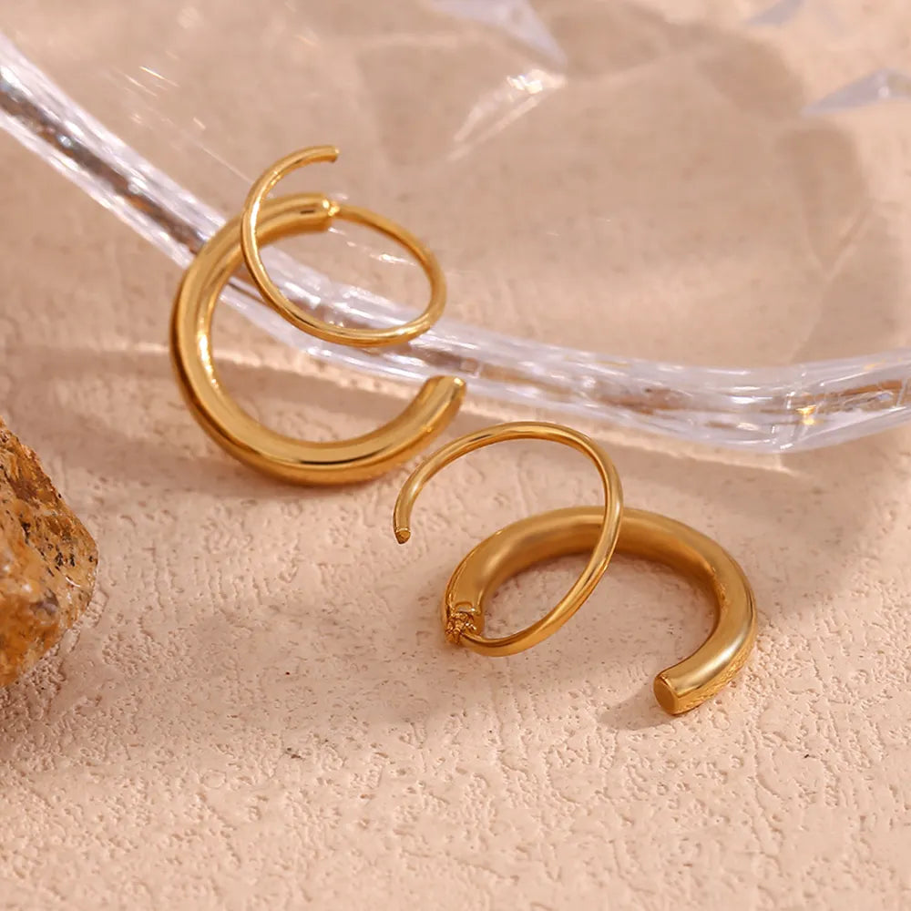 18KT Gold Plated Nora 2 in 1 Huggies - Atulya Jewellers