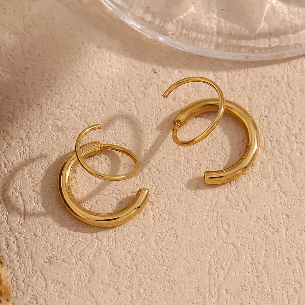 18KT Gold Plated Nora 2 in 1 Huggies - Atulya Jewellers