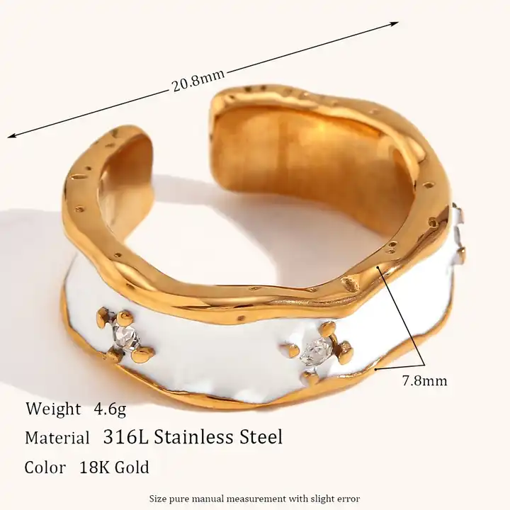 18KT Gold Plated Emily CZ Ring - Atulya Jewellers