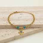18KT Gold Plated Zyra Evil Eye Charm Bracelet