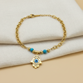 18KT Gold Plated Zyra Evil Eye Charm Bracelet