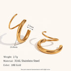18KT Gold Plated Nora 2 in 1 Huggies - Atulya Jewellers