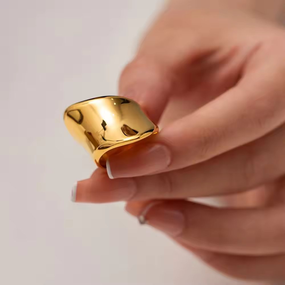 18KT Gold Plated Saturn Ring