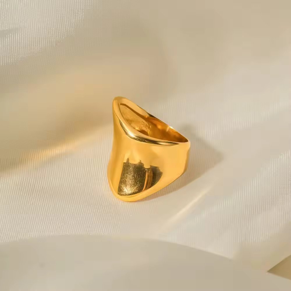 18KT Gold Plated Saturn Ring - Atulya Jewellers