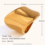 18KT Gold Plated Saturn Ring - Atulya Jewellers