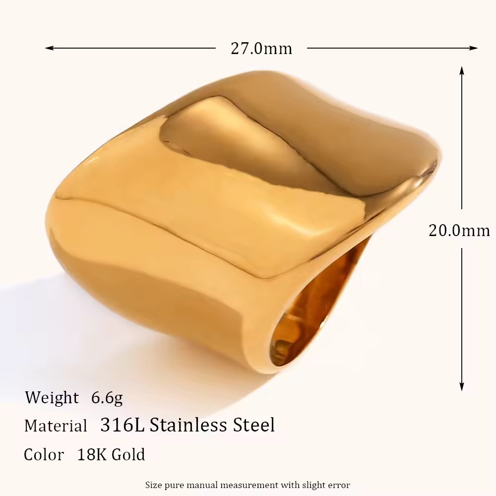 18KT Gold Plated Saturn Ring - Atulya Jewellers