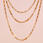 18KT Gold Plated Hollow Box Chain - Atulya Jewellers