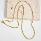 18KT Gold Plated Hollow Box Chain - Atulya Jewellers