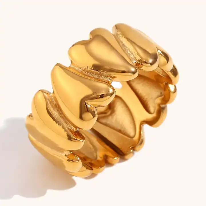 18KT Gold Plated Belle Ring (Re-sizeable) - Atulya Jewellers