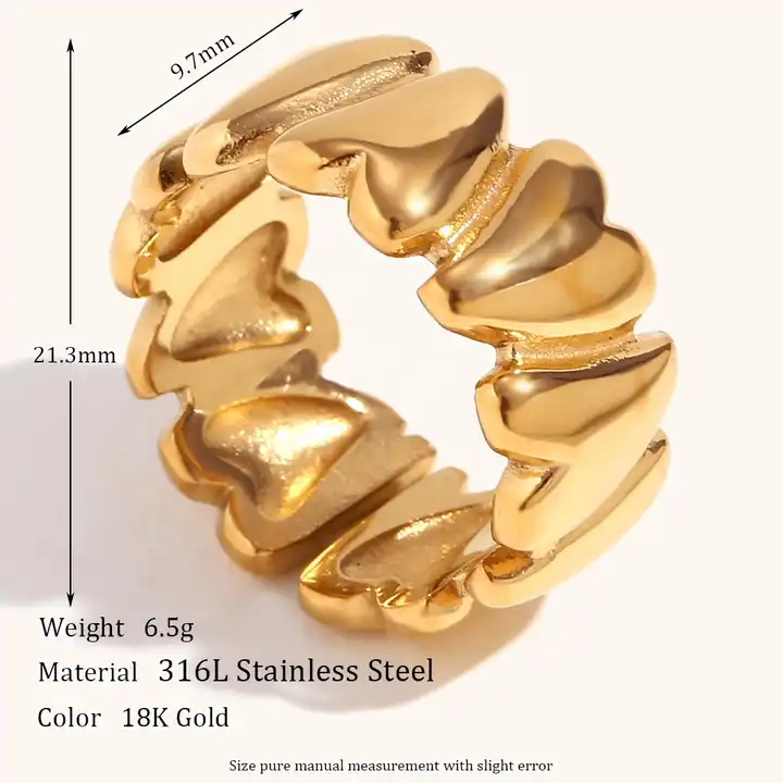 18KT Gold Plated Belle Ring (Re-sizeable) - Atulya Jewellers