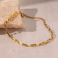 18KT Gold Plated Hollow Box Chain Bracelet