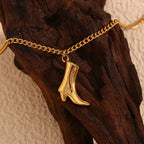 18KT Gold Plated Boot Necklace - Atulya Jewellers