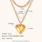 18KT Gold Plated Heart Layered Necklace