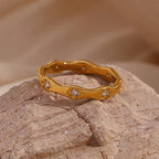 18KT Gold Plated Laura CZ Ring - Atulya Jewellers
