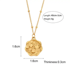 18KT Gold Plated Flower Necklace - Atulya Jewellers