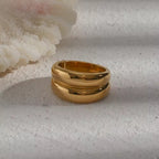18KT Gold Plated Drum Ring - Atulya Jewellers
