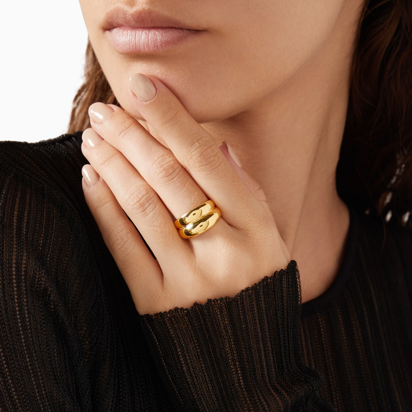 18KT Gold Plated Drum Ring