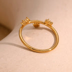 18KT Gold Plated Saylor CZ Ring - Atulya Jewellers