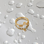 18KT Gold Plated Saylor CZ Ring - Atulya Jewellers